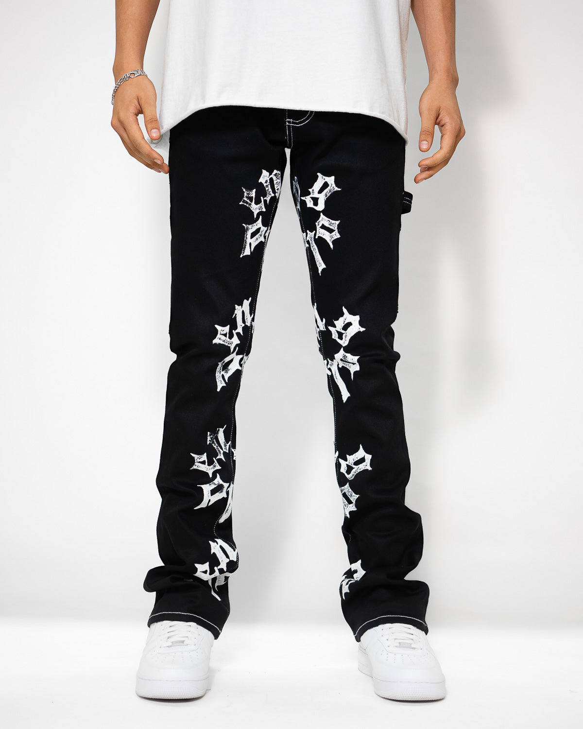 デニム・ジーパン Golden  JOURNEY W`S PANT KIM SAND WASH ALL OVER EYELET Golden Goose JOURNEY W`S PANT KIM SAND WASH ALL OVER EYELET