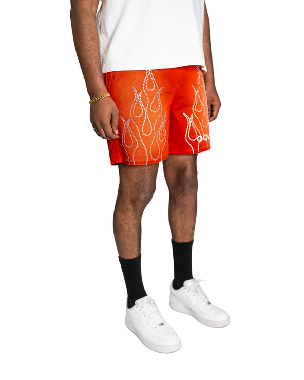SUMMER SHORTS - ETERNAL FLAME ( VINTAGE RED )