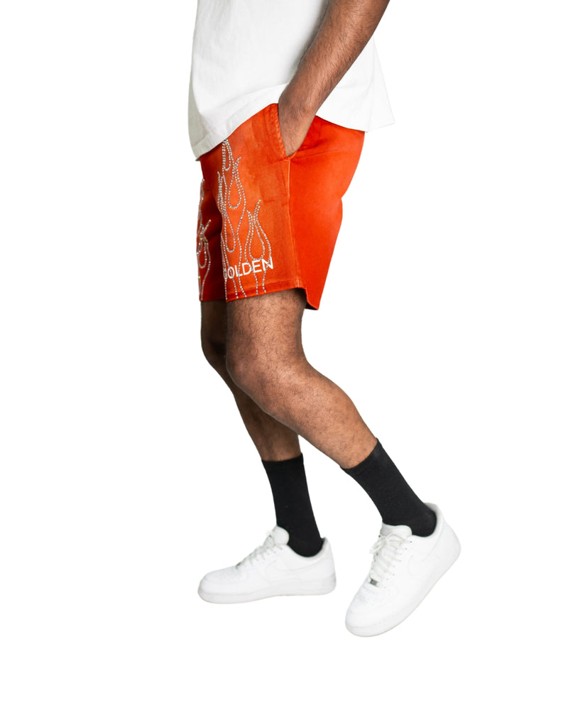 SUMMER SHORTS - ETERNAL FLAME ( VINTAGE RED )