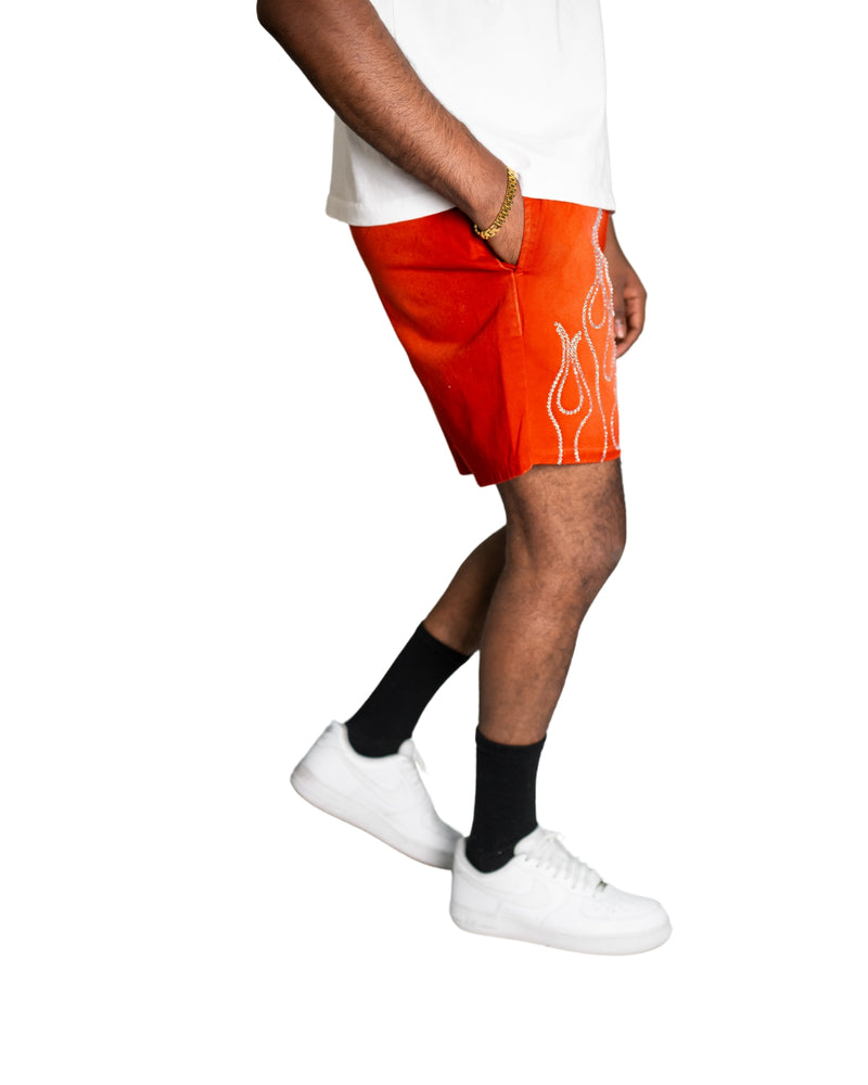 SUMMER SHORTS - ETERNAL FLAME ( VINTAGE RED )