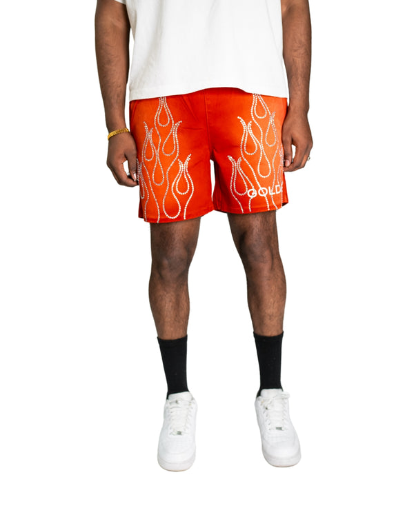 SUMMER SHORTS - ETERNAL FLAME ( VINTAGE RED )