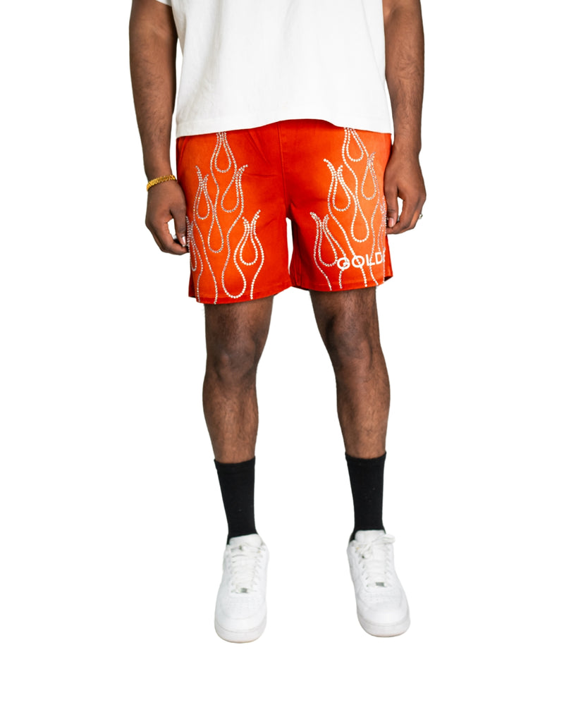 SUMMER SHORTS - ETERNAL FLAME ( VINTAGE RED )