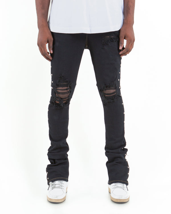 THE SKINNY STACKED - BILLY THE KID ( STUDDED DENIM )