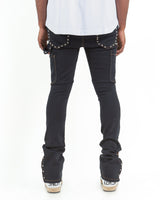 THE SKINNY STACKED - BILLY THE KID ( STUDDED DENIM )