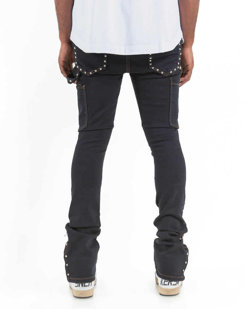 THE SKINNY STACKED - BILLY THE KID ( STUDDED DENIM )