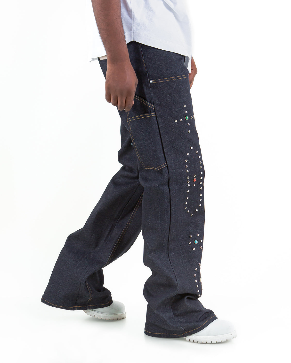 THE BAGGY - COOPER ( STUDDED DENIM ) – GOLDEN
