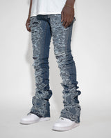 THE TRUE STACKED - SHREDDED ( ELONGATED INSEAM )