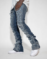 THE TRUE STACKED - SHREDDED ( ELONGATED INSEAM )