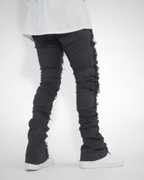 THE TRUE STACKED - SHREDDED BLACK ( ELONGATED INSEAM )